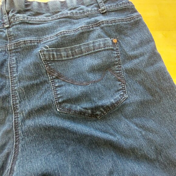 Pennington D/C Dark Wash Denim Jeans Plus Size Pull on with back pockets size 26 - Picture 5 of 12